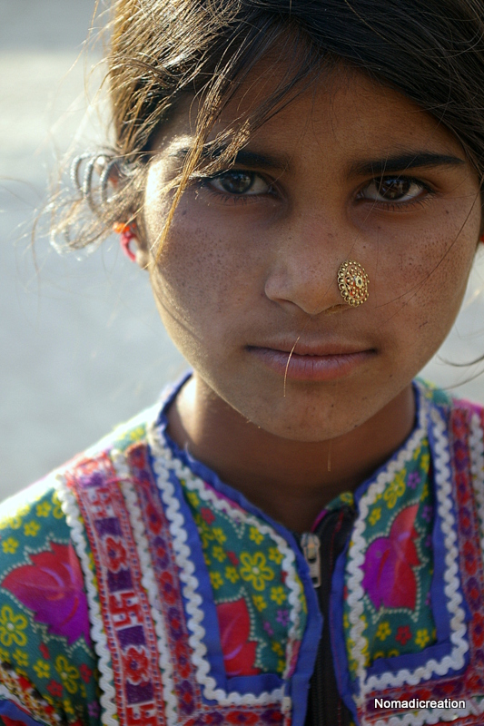 A young Gujarati women in the Rann of Kutch, Gujarat, India