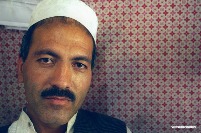 The tailor in Herat who made my salwar with mirrors. November 2007, Afghanistan